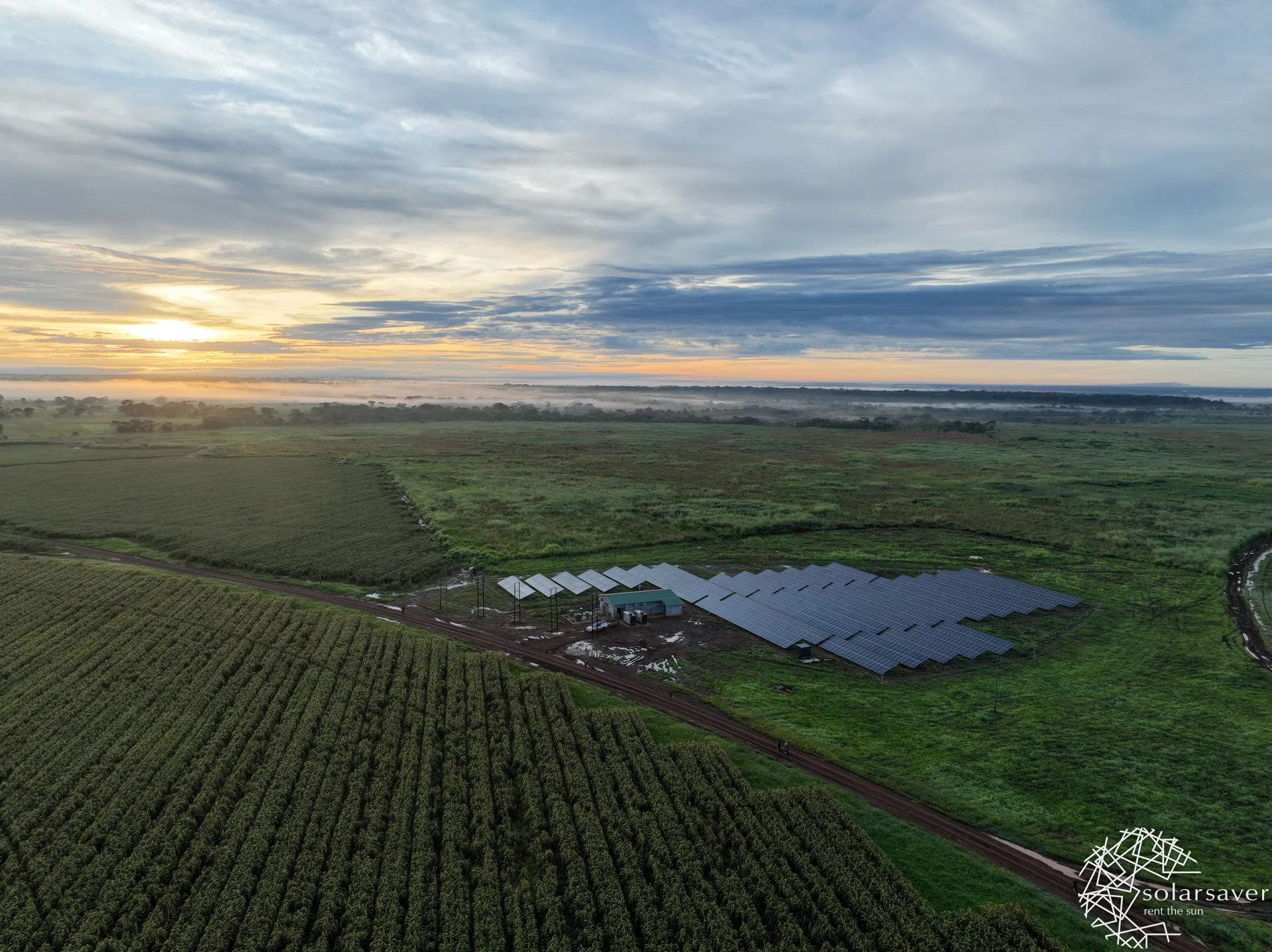 A Solar Saver Zambia solar installation at Jaco Mpongwe farm
